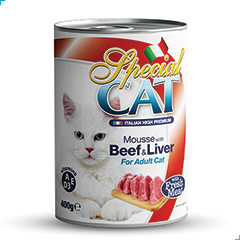 Special Cat Wet Food Mousse with Beef & Liver 400g