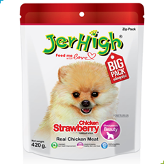 Jerhigh Dog Treat Beauty Formula – Strawberry – BIG PACK 420g