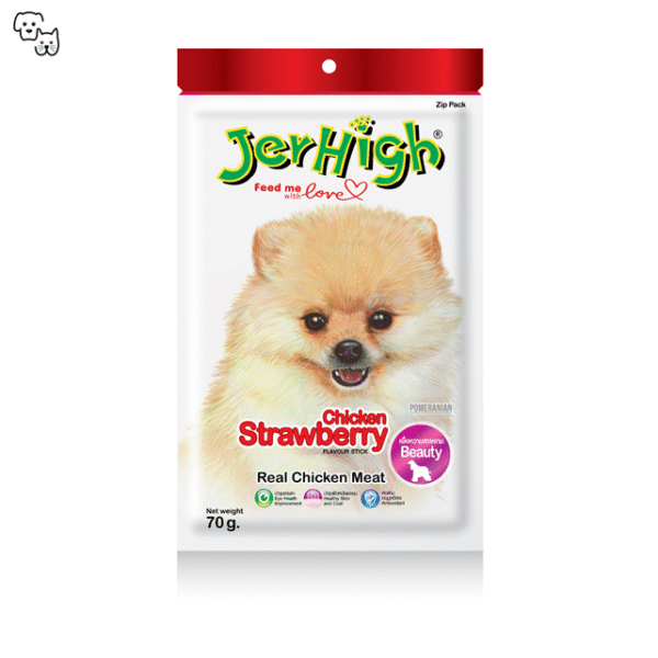 Jerhigh Dog Treat Beauty Formula – Strawberry 70g