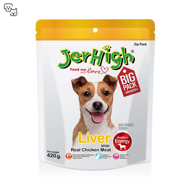 Jerhigh Dog Treat Energy Formula – Liver – BIG PACK 420g