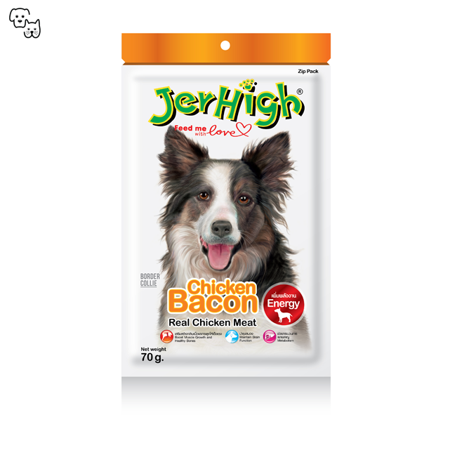 Jerhigh Dog Treat Energy Formula – Bacon 70g