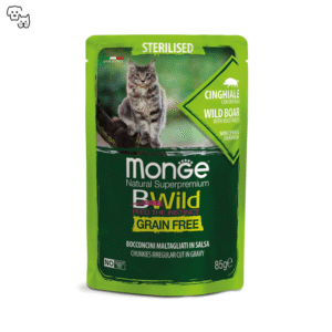 Monge Bwild Sterilized Wet Cat Food Grain Free Wild Boar with Vegetables 85g