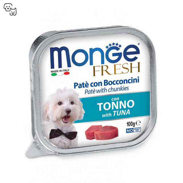 Monge Fresh Wet Dog Food – Pate and Chunkies with Tuna / Tonno 100g