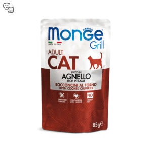Monge Grill Adult Wet Cat Food – Chunkies in Jelly – Lamb 85g