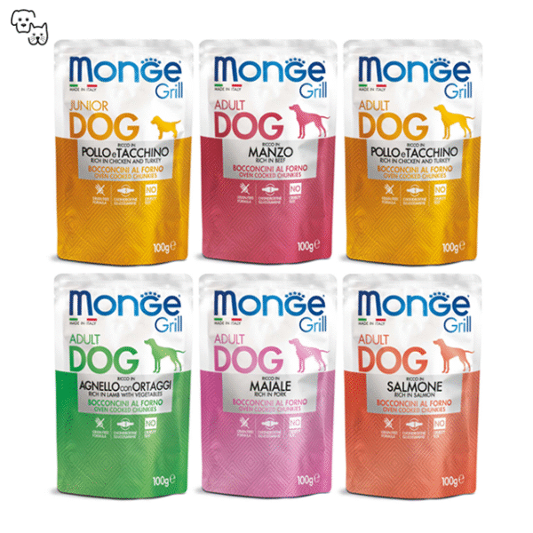 Monge Grill Adult Wet Dog Food – Chunkies – Pork 100g