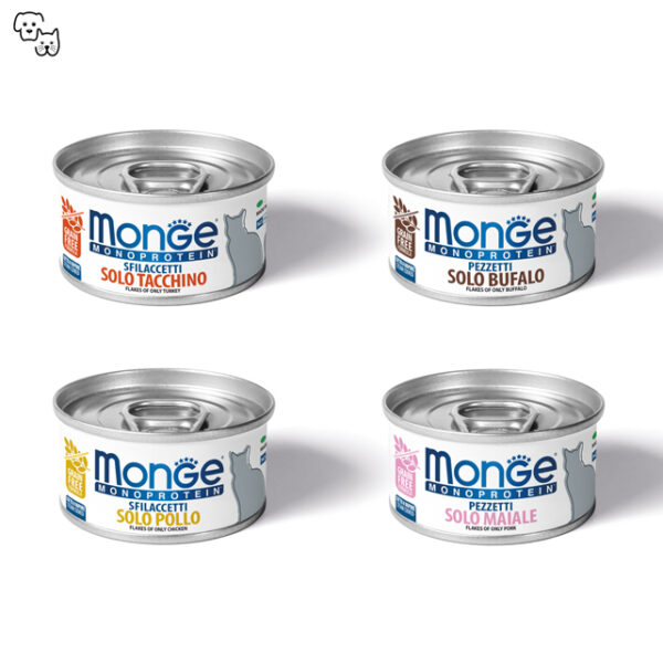 Monge Monoprotein Flakes Wet Cat Food – Solo Chicken 80g