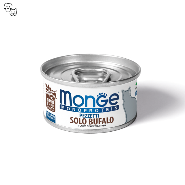 Monge Monoprotein Flakes Wet Cat Food – Solo Buffalo 80g