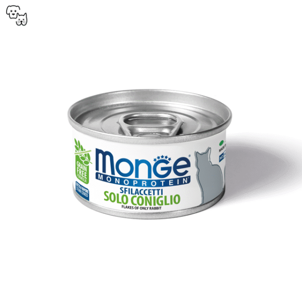 Monge Monoprotein Flakes Wet Cat Food – Solo Rabbit 80g