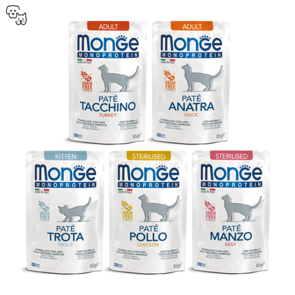 Monge Monoprotein Pate Sterilized Wet Cat Food – Chicken 85g
