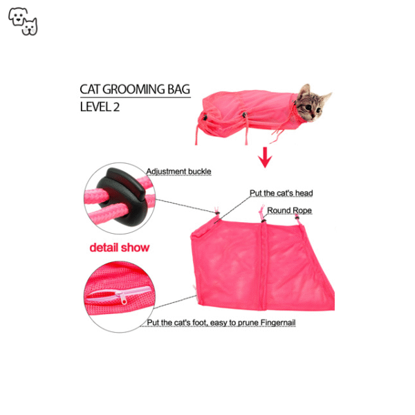 Cat Grooming Mesh Bag Anti Scratch Level 2
