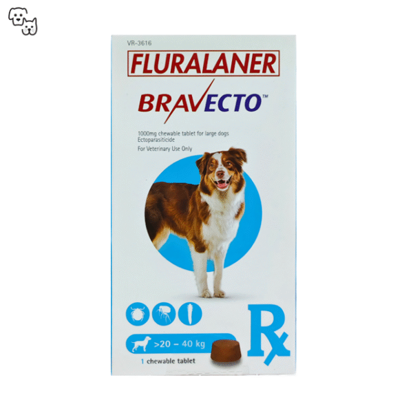 Bravecto Dog Chews for 20-40kg (Blue)