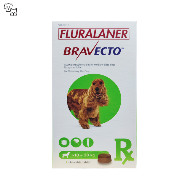 Bravecto Dog Chews for 10-20kg (Green)