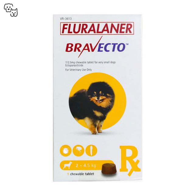 Bravecto Dog Chews for  2-4.5kg (Yellow)