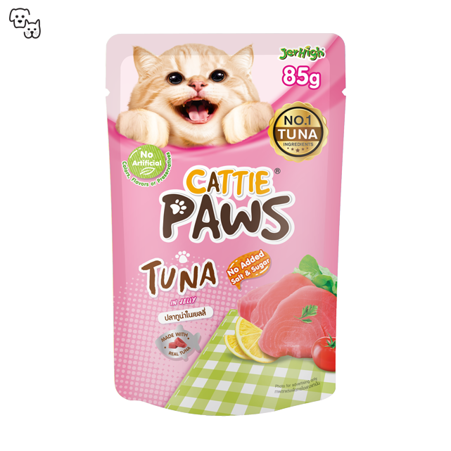 Cattie Paws Wet Food Red Meat Pouch – Tuna in Jelly 85g