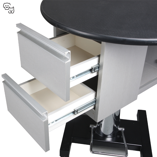 Round Hydraulic Table with Cabinet - Manual Pump FT-805C