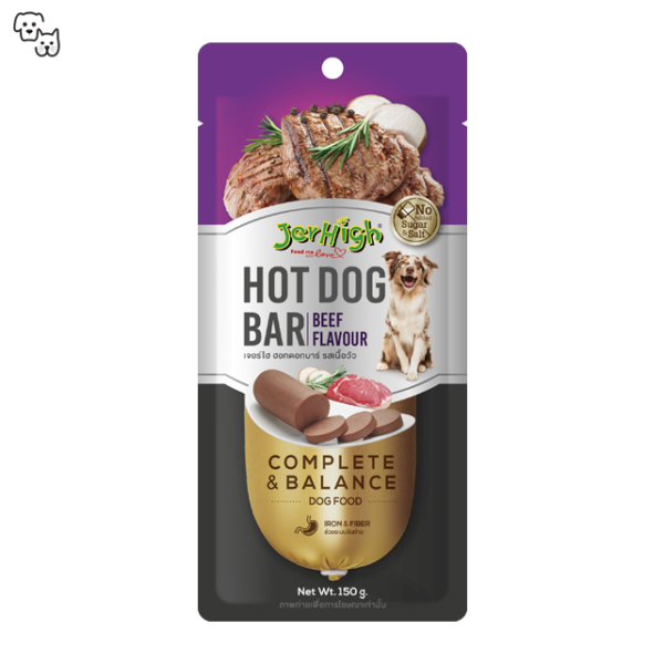 Jerhigh Dog Treat Hotdog Bar – Beef Flavour 150g