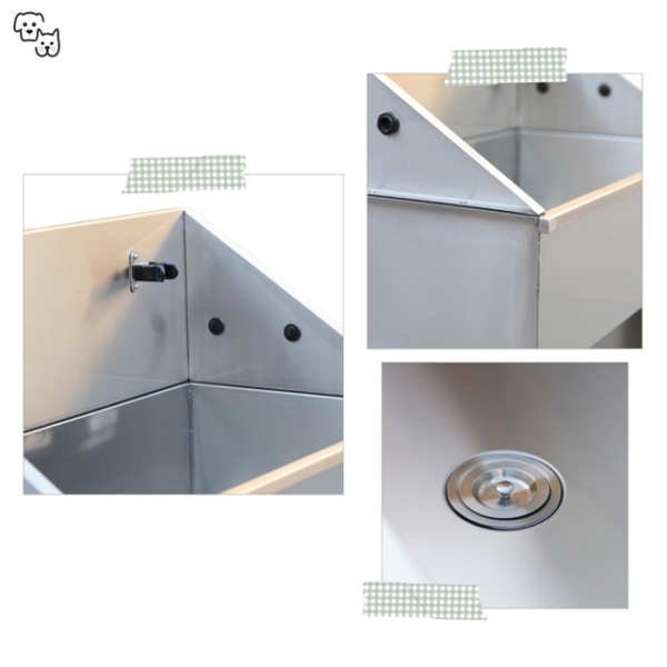 Stainless Steel Bathing Tub (Small to Medium Breed) BTS-85ECO