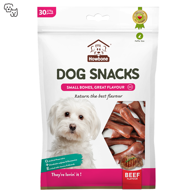 Howbone Small Bone Dog Snacks 30pcs - Beef 270g