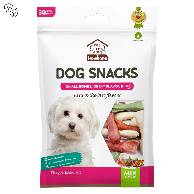 Howbone Small Bone Dog Snacks 30pcs - Mix Flavour 270g