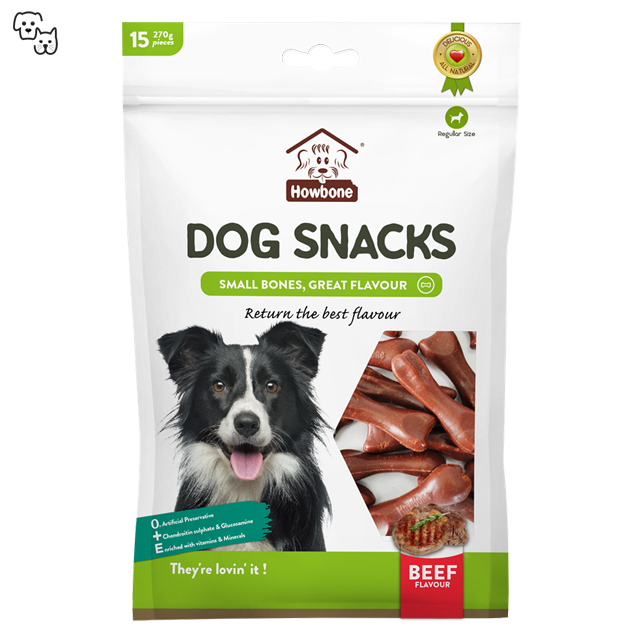 Howbone Small Bone Dog Snacks 15pcs – Beef 270g