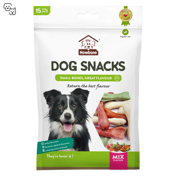 Howbone Small Bone Dog Snacks 15pcs – Mix Flavour 270g