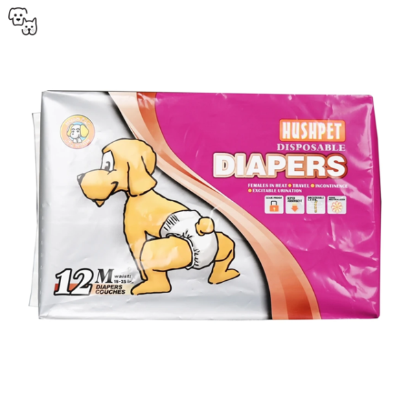Hushpet Deluxe Diaper 12pcs (Medium)