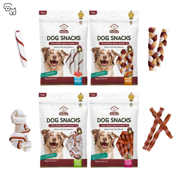 Howbone Dog Snacks Twist Braid – Chicken Flavour 200g