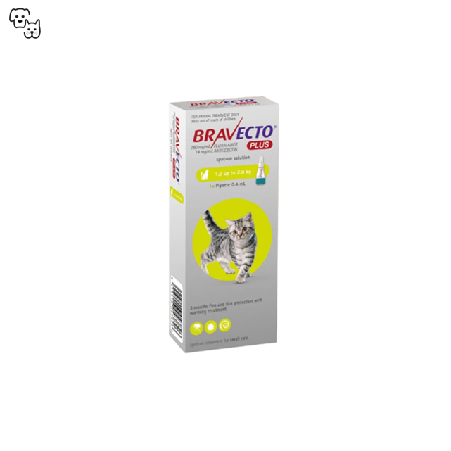 Bravecto Plus Spot-on Treatment for Cats 1.2-2.8kg